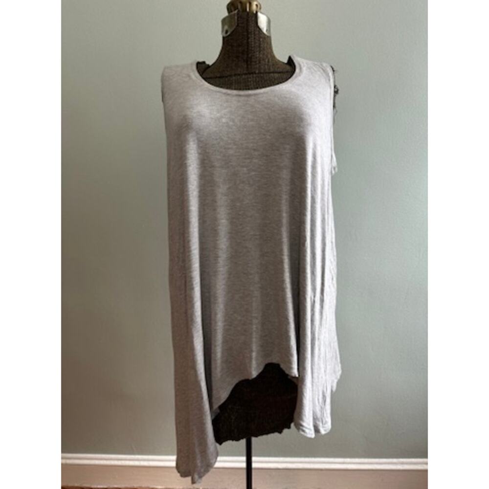 Eileen Fisher gray asymmetrical tank size XL